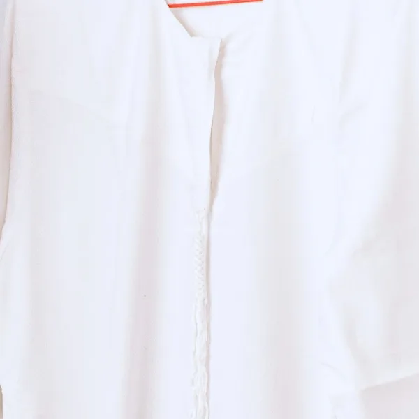 Qamis émirati blanc col mandarin classique
