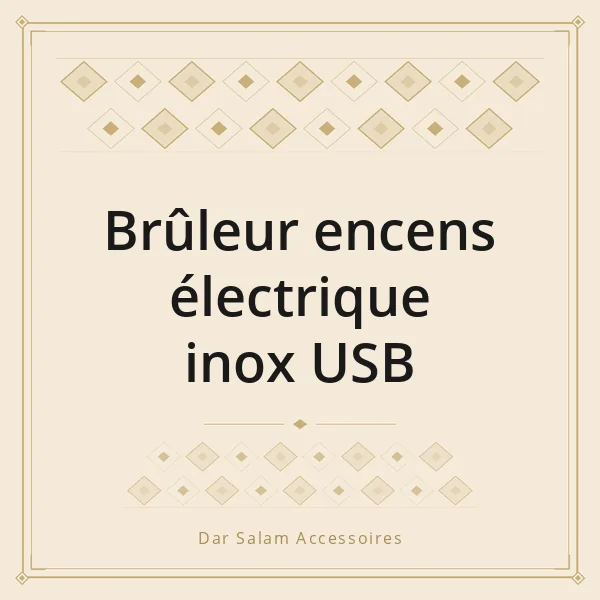 Brûleur encens électrique inox USB